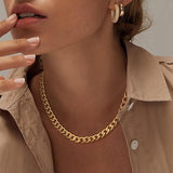 Cuban Necklace with Large Gold Links