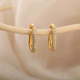 Valeria Square & Round Earrings
