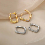 Valeria Square & Round Earrings