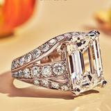 Square Alloy Ring with Diamond