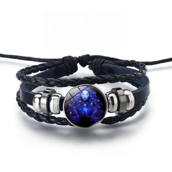 Shimmering Bracelet with 12 Zodiac Signs