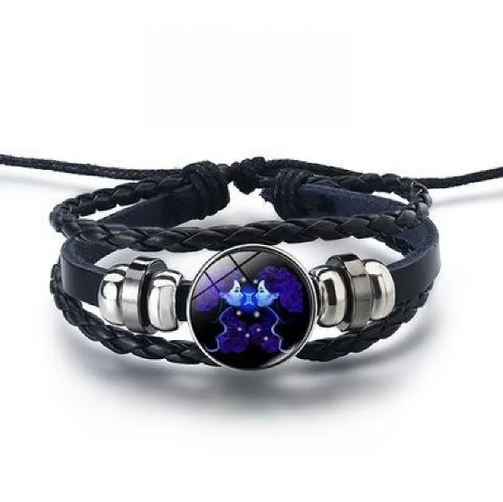 Shimmering Bracelet with 12 Zodiac Signs