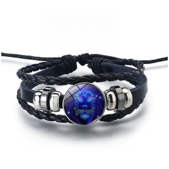 Shimmering Bracelet with 12 Zodiac Signs