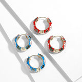 Luxury Earrings with Black Flowers