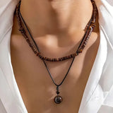 Luxury Men's Necklace with Turquoise & Tiger Eye
