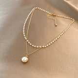Luxury Gold Pearl Necklace