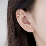 Small Gold Knot Earrings