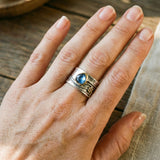 Meditation Boho Ring with Precious Stone