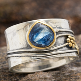 Meditation Boho Ring with Precious Stone