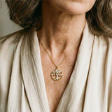 Tree of Life Necklace with Zircon in Gold