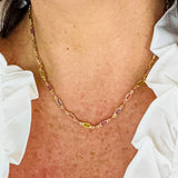 Isabella Necklace with Colorful CZ Stone