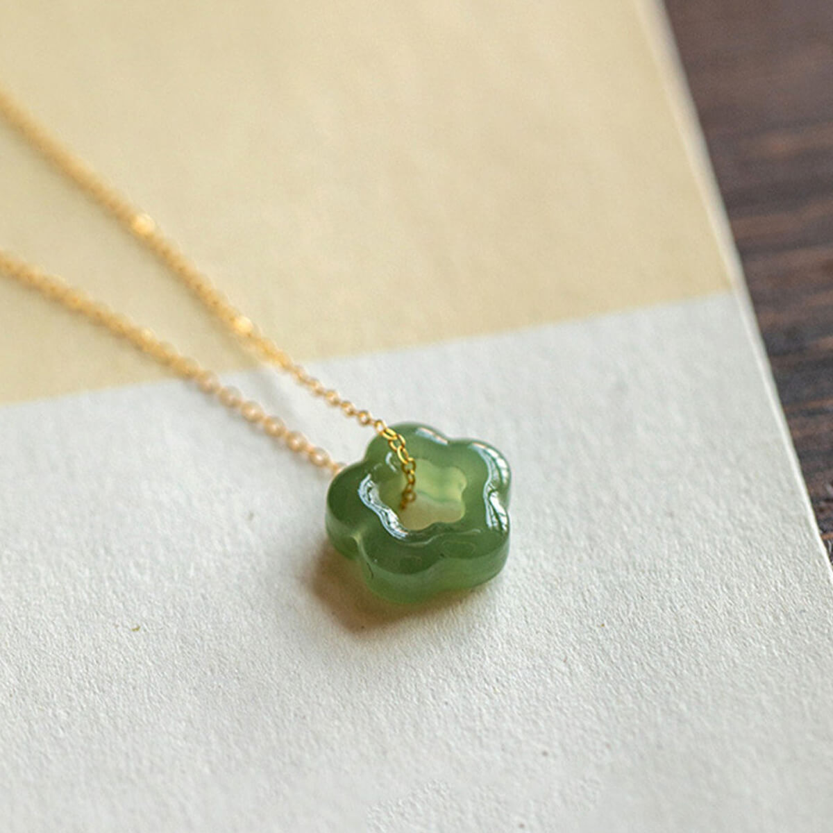 Floral Necklace with Jasper