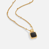 Lucia Necklace with Black Pendant