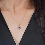 Or Bleu Necklace