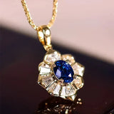 Or Bleu Necklace