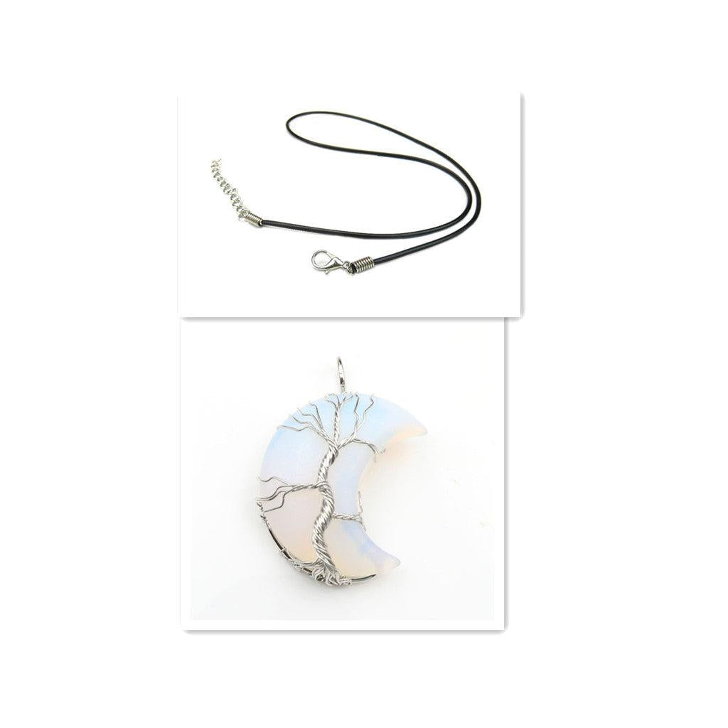 Tree of Life Pendant Necklace with Crystal