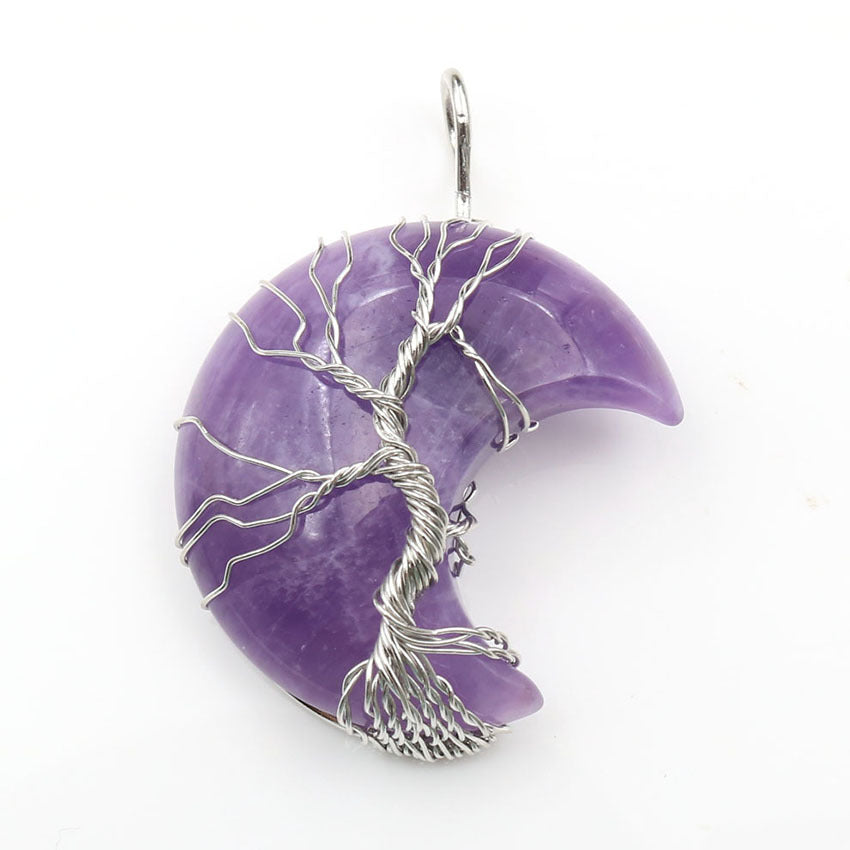 Tree of Life Pendant Necklace with Crystal
