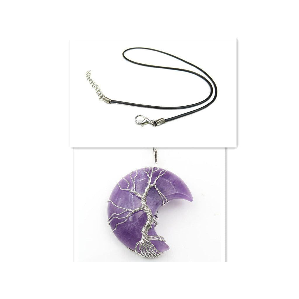 Tree of Life Pendant Necklace with Crystal