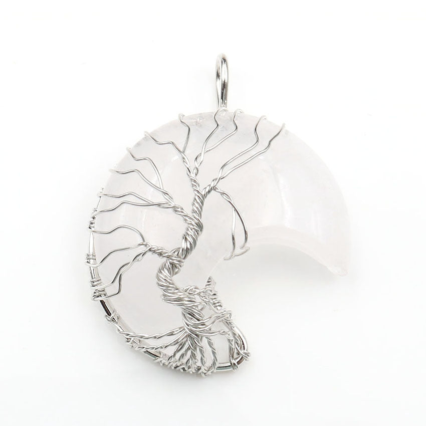 Tree of Life Pendant Necklace with Crystal