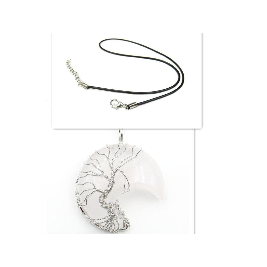 Tree of Life Pendant Necklace with Crystal