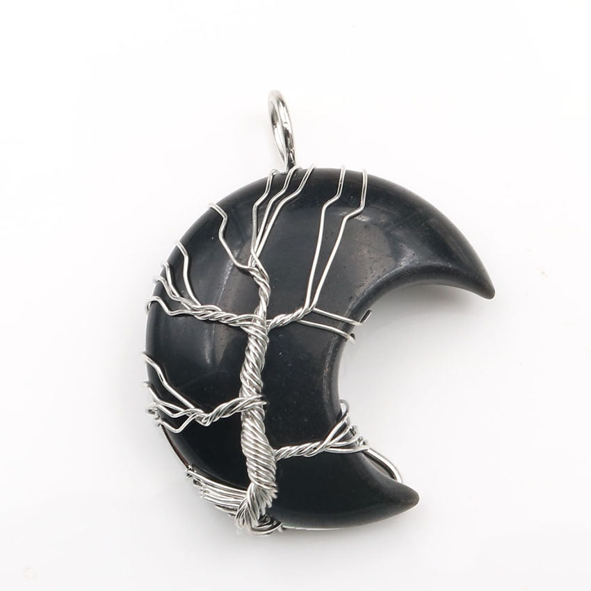 Tree of Life Pendant Necklace with Crystal