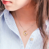 Necklace with Hanging Moon & Cat