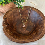 Necklace with Emerald-Shaped Pendant
