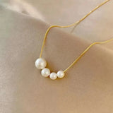 Necklace with Gold Pearls