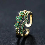 Emerald Wedding Band