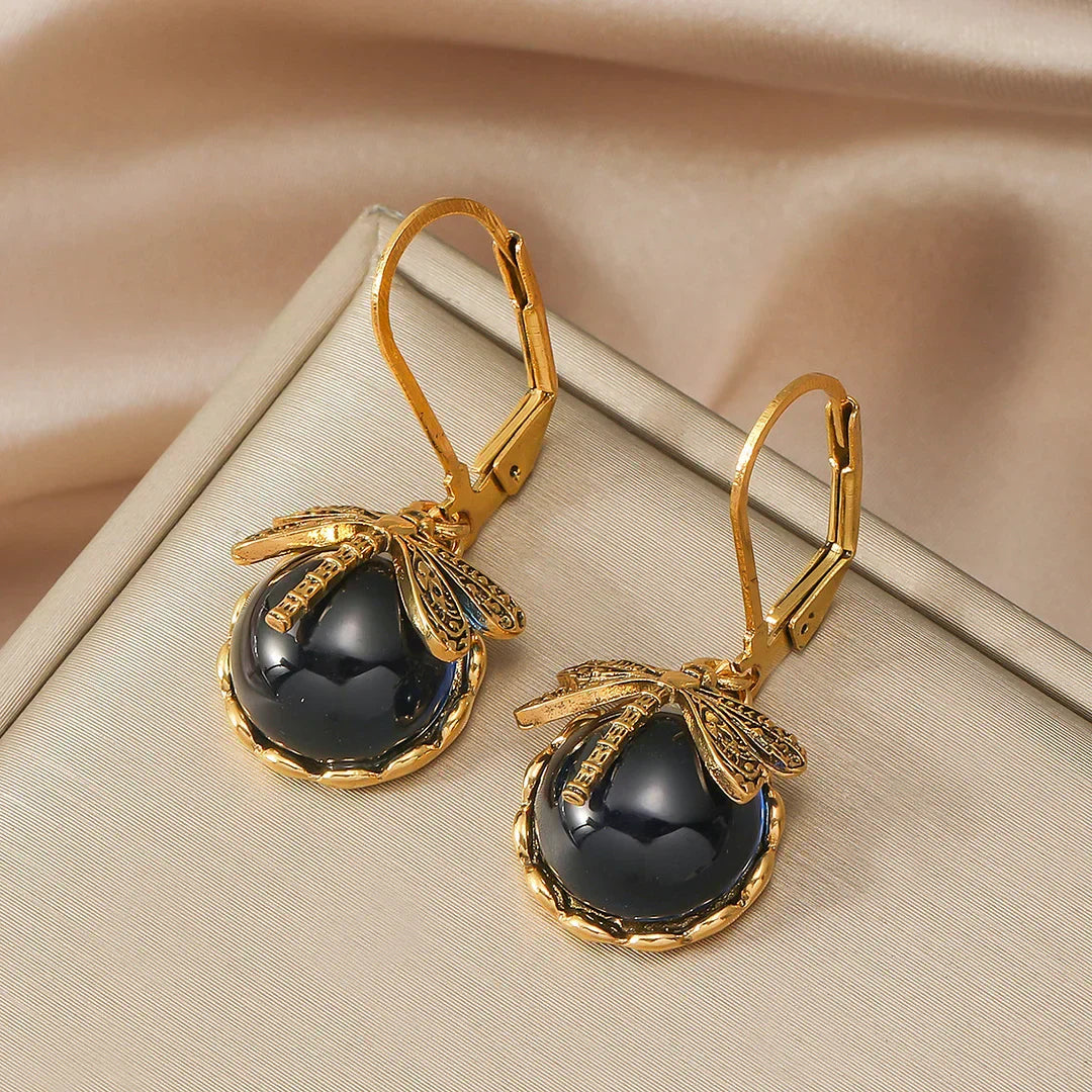 Round Earrings in Antique Silver