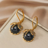 Round Earrings in Antique Silver