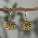 Round Earrings in Antique Silver