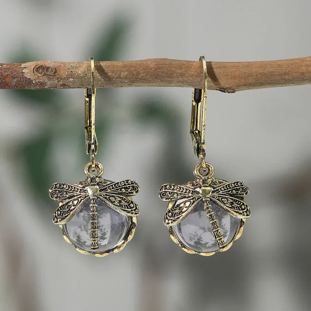 Round Earrings in Antique Silver
