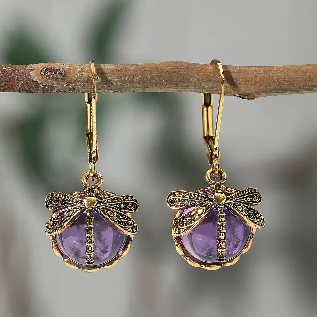 Round Earrings in Antique Silver