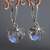 Round Earrings in Antique Silver