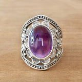 Hyda Ring with Agate & Amethyst