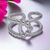 Vittoria Ring – Double Twisted Ribbon in Gold or Silver