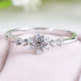 Snowflake-Shaped Ring in Silver