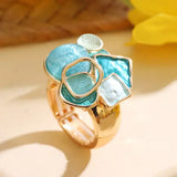 Ring with Abstract Flowers