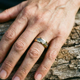 Ring with Shimmering Gold Inlay