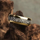 Ring with Shimmering Gold Inlay