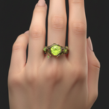 Ring with Natural Green Opal