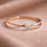 Braided Ring in Rose Gold & Silver