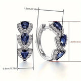 Ribbed Earrings with Shimmering Crystal