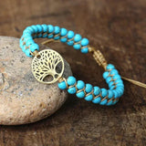 Handmade Tree of Life Turquoise Bracelet