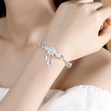 Adjustable Silver Tassel Bracelet