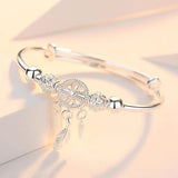 Adjustable Silver Tassel Bracelet