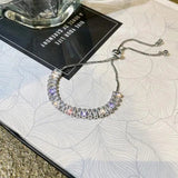 Adjustable Cubic Zirconia Bracelet in Gold & Silver