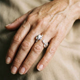 Adjustable Ring in 925 Silver with Stone