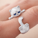 Adjustable Ring in 925 Silver with Stone